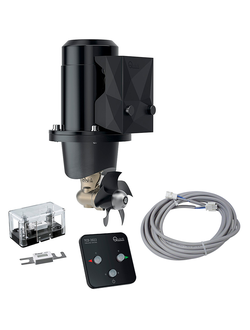 Электрическое подруливающее устройство QUICK BTQ 125, 12В, УПОР 30 КГС с кабелем и пультом управления (джойстик), мощность 1,5 кВт, ДЛЯ СУДОВ ДЛИННОЙ ОТ 5 ДО 7 МЕТРОВ (без стеклопластикового тоннеля) (KIT)