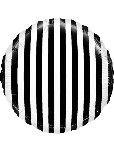 Шар 18"/46 см Круг "Черно-белые полоски"