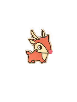 Деревянный значок Олень