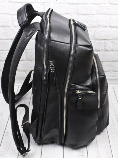 Кожаный рюкзак Bertario Premium black (арт. 3102-51)