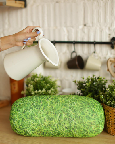 Декоративная подушка антистресс валик "Травяной"