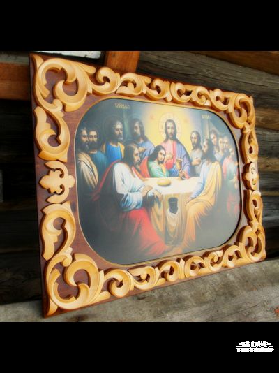 "Тайная Вечеря" в резной раме