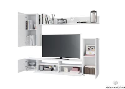 Лира гостиная МДФ белый глянец