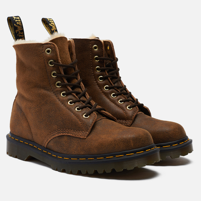 Dr Martens ботинки Pascal 8 Eye коричневые зимние мужские