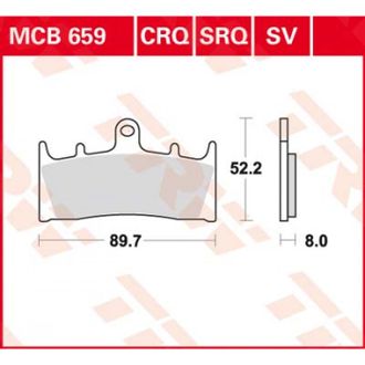 Тормозные колодки TRW MCB659SV для Kawasaki // Suzuki (Sinter Street SV)