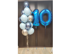 Сет  из шаров  "10 ЛЕТ"