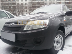 Защита радиатора Lada Granta 2011-2014 (2 части) black