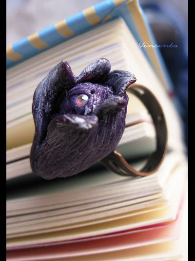 Волшебное кольцо с феей "Ночная Фея (Фея Цветов)" из коллекции необычных украшений Винсенто