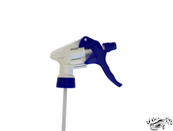 Триггер-распылитель химостойкий бело-синий