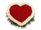 Букет роз в виде цердца - 251 роза. Эффектней только звезды