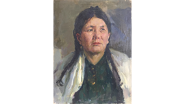 МЕЛЕНТЬЕВ О.Г. ЖЕНСКИЙ ПОРТРЕТ. ХОЛСТ, МАСЛО, 40Х30 (951)