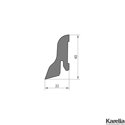 Плинтус напольный Pedross Дуб шпон 40х22х2500 купить в интернет-магазине karelia-floor.ru
