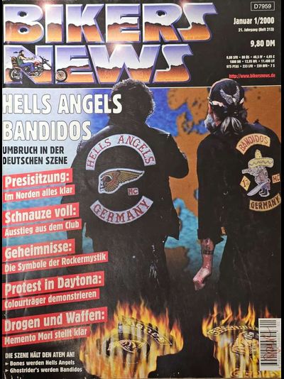 Bikers News Deutsch Magazine January 2000 Иностранные мото журналы, Chopper Magazine, Intpressshop