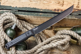 Охотничий нож Sensei AUS-8 Black Titanium