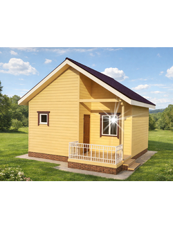 Д-01 ДАЧНЫЙ ДОМ ИЗ БРУСА: ГАБАРИТНЫЕ РАЗМЕРЫ: (6Х6М), ОБЩАЯ ПЛОЩАДЬ: 38,5М²