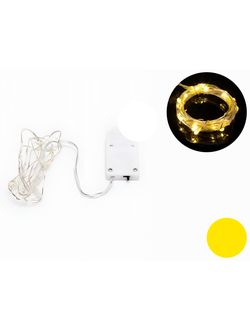 Светодиодная гирлянда #D-01 цвет: холодный на батарейках, 5 метров. (цена за 10шт)