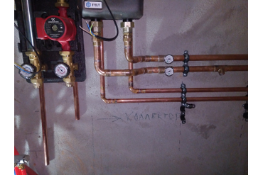 Фрагмент обвязки котельной.