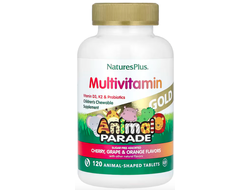 NaturesPlus Multivitmin Animal Parade Gold - Детские жевательные мультивитамины с микроэлементами