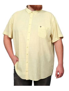 Классическая рубашка для мужчин большого размера арт. 145820-333 (цвет лимонный)  Размеры 74-78