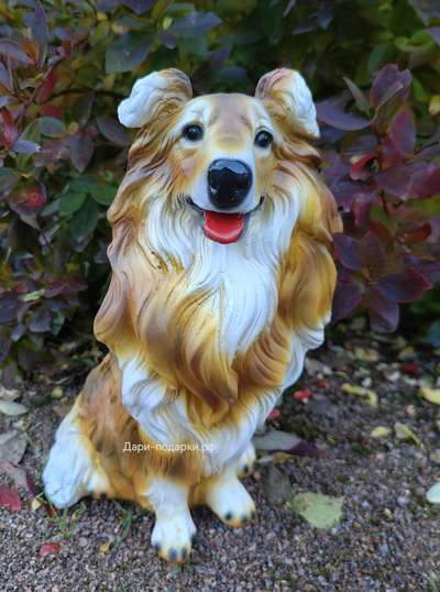 КОЛЛИ - садовая фигура 35*21см  1,3кг   экологичный полистоун Россия  1877/012210* Не боится влаги и перепадов температур.