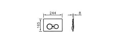 VitrA Панель системы смыва Sirius, цвет матовый хром, для инсталляций, 740-0485