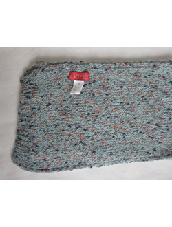 Голубой меланжевый вязаный шарф италия Vizio фото