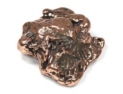 Медь полированная с одной стороны, коллекционный образец, США (45*40*23 мм, вес: 88 г) №25682