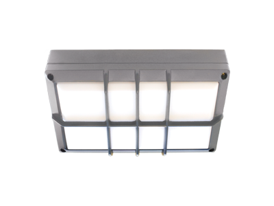 Светильник накладной Ecola B4158S влагозащ.матов.прямоуг.решет.серый алюм.2*GX53 IP65 215х135х65 FS53RSECS
