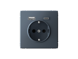 Systeme Electric ArtGallery Грифель Розетка 16А с 2 USB A+C, 5В/2,4А/3,0А, механизм GAL000732