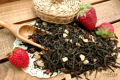 Чай с клубникой - Клубника со сливками 250г