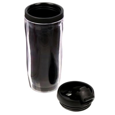 Термостакан под полиграфическую вставку, чёрный, 350 мл