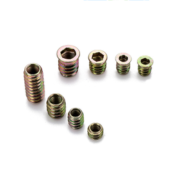 Мебельная футорка М10*25 с цельной резьбой со шляпкой