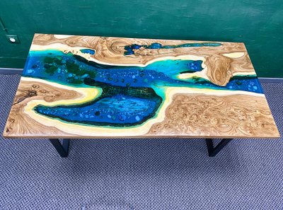 слэб, стол река, карагач, дуб, мебель на заказ, стол из слэба, мебель для ресторана, столешница спил