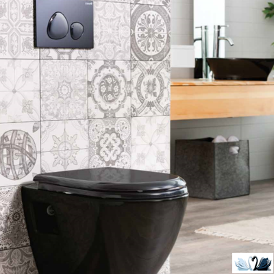 Унитаз Creavit Terra Black TP325-11SI00E-0000 черный c инсталляцией - комплект с сиденьем микролифт, клавишей SPA Black (TP325-11SI00E-0000 + GR5003.01 + GP7002.02 + KC0103.03.1300E)