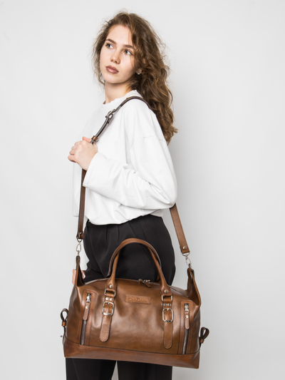 Кожаная дорожная сумка Ravenna Premium brown (арт. 4047-63)
