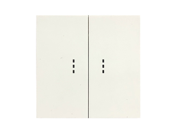 Клавиша для двухклавишного выключателя с подсветкой, белый сатин Rikett - 35612 MW