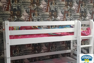 Вариант 9 Двухъярусная кровать "Соня" с прямой лестницей