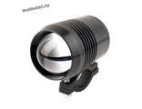 Прожектор фара WT8 125W на мотоцикл, квадроцикл, снегоход (мощный дополнительный свет, ходовые огни), черный
