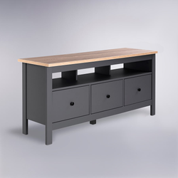 Сага Тумба 3 ящика 1312х622х414 серый/ясень