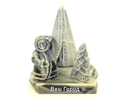 Композиция ДЕВОЧКА У ЮРТЫ С ЕЛОЧКОЙ.ОПТ