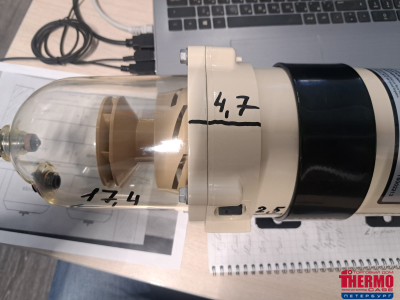 Комплект подогрева для 1-го фильтра сепаратора Racor 731000 FH 24В (150Вт) (терм.50/10)