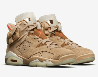 Nike Air Jordan 6 Travis Scott British (Бежевые)