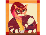 "Стилизованные коты 2" 359, Овен (набор для вышивания нитками)