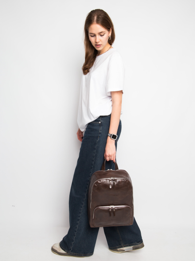 Женский кожаный рюкзак Vicenza Premium brown (арт. 
3105-52)