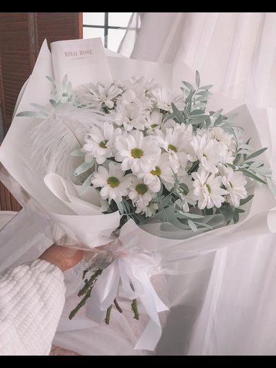 Ромашки с мятной зеленью