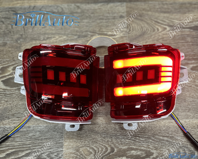 Противотуманки Toyota Land Cruiser 200 бегающие LED красные