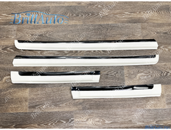 Молдинги Toyota Land Cruiser Prado 150 белые с хромом