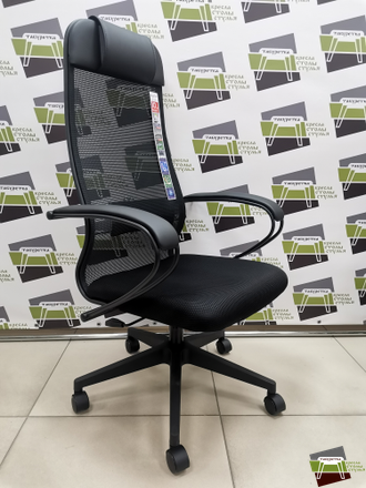 Кресло ErgoLife Sit 10 B1-111K - Mesh(X2)+UMF(X1) /Ub00/Wh00/K1bL(TG1.0Pl/M09.B11.G19.W02) (Черный)