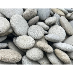 Галька плоская белая речная, фракция 150-200 мм