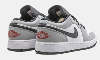 Nike Air Jordan 1 Low Light Smoke Grey (Экокожа) сзади